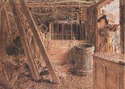 William Henry Hunt,OWS The Outhouse (mk46) oil on canvas